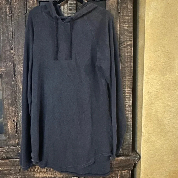 Pacsun Mens Black Waffle Knit Long Fit Hoodie Size Large EUC - Picture 1 of 4
